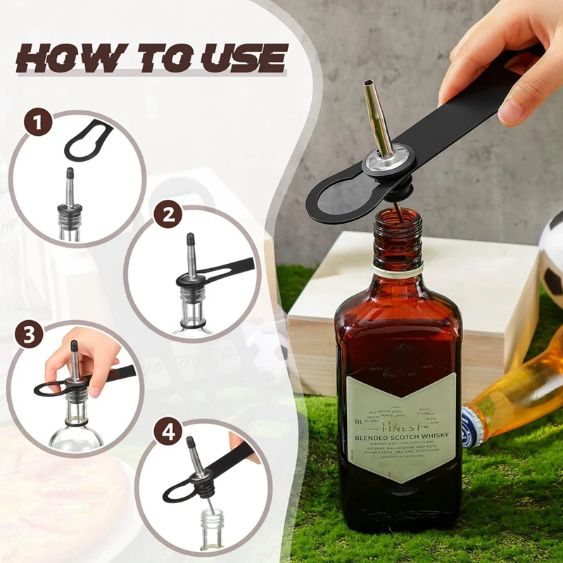 

Bottle Opener Bottle Opener and Pour Spout Remover Flat Bar Key Metal Bar Speed Opener Wine Bottle Opener (12Pieces)