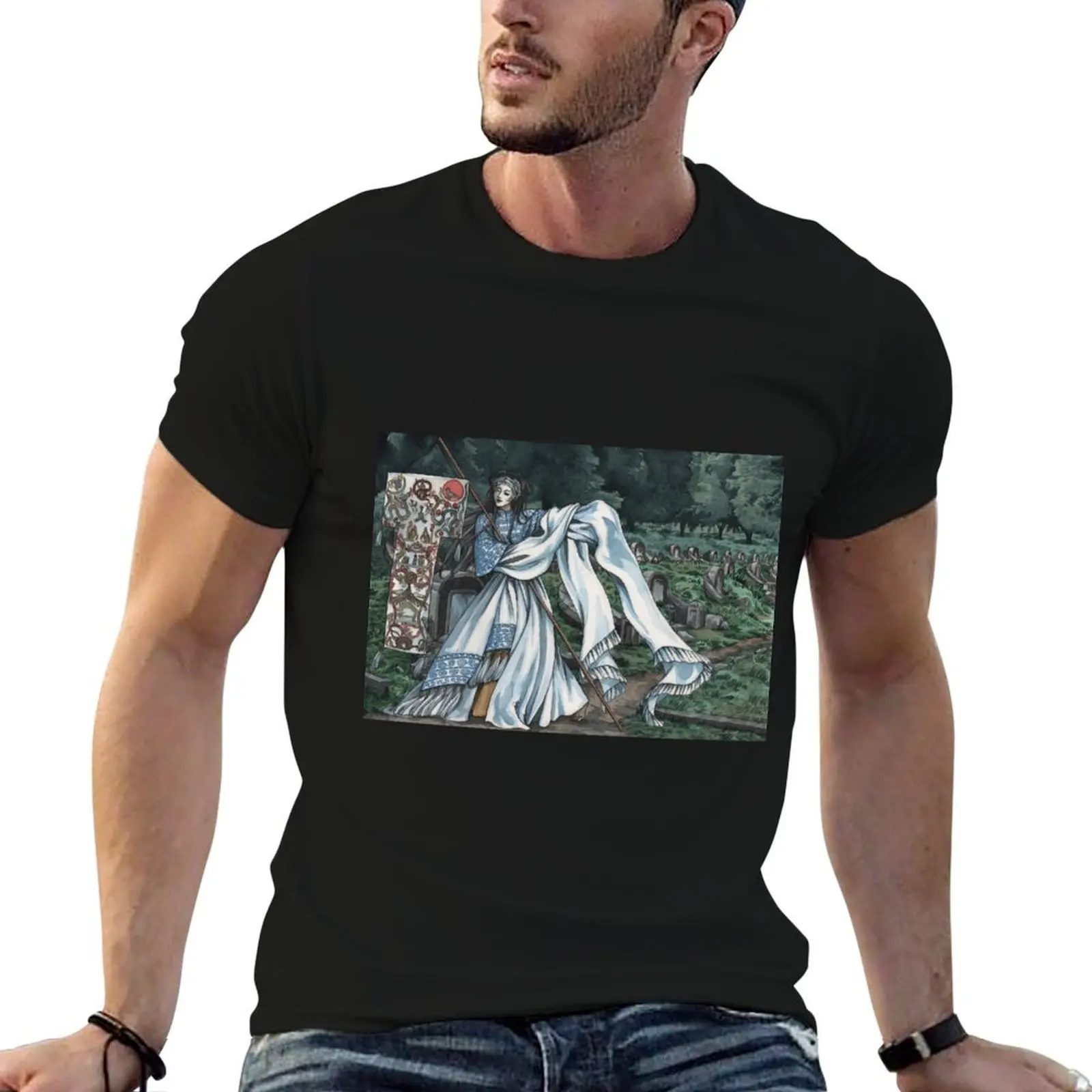 

Bai Wuxiang T-Shirt cute tops Luxury man blanks Men's clothing