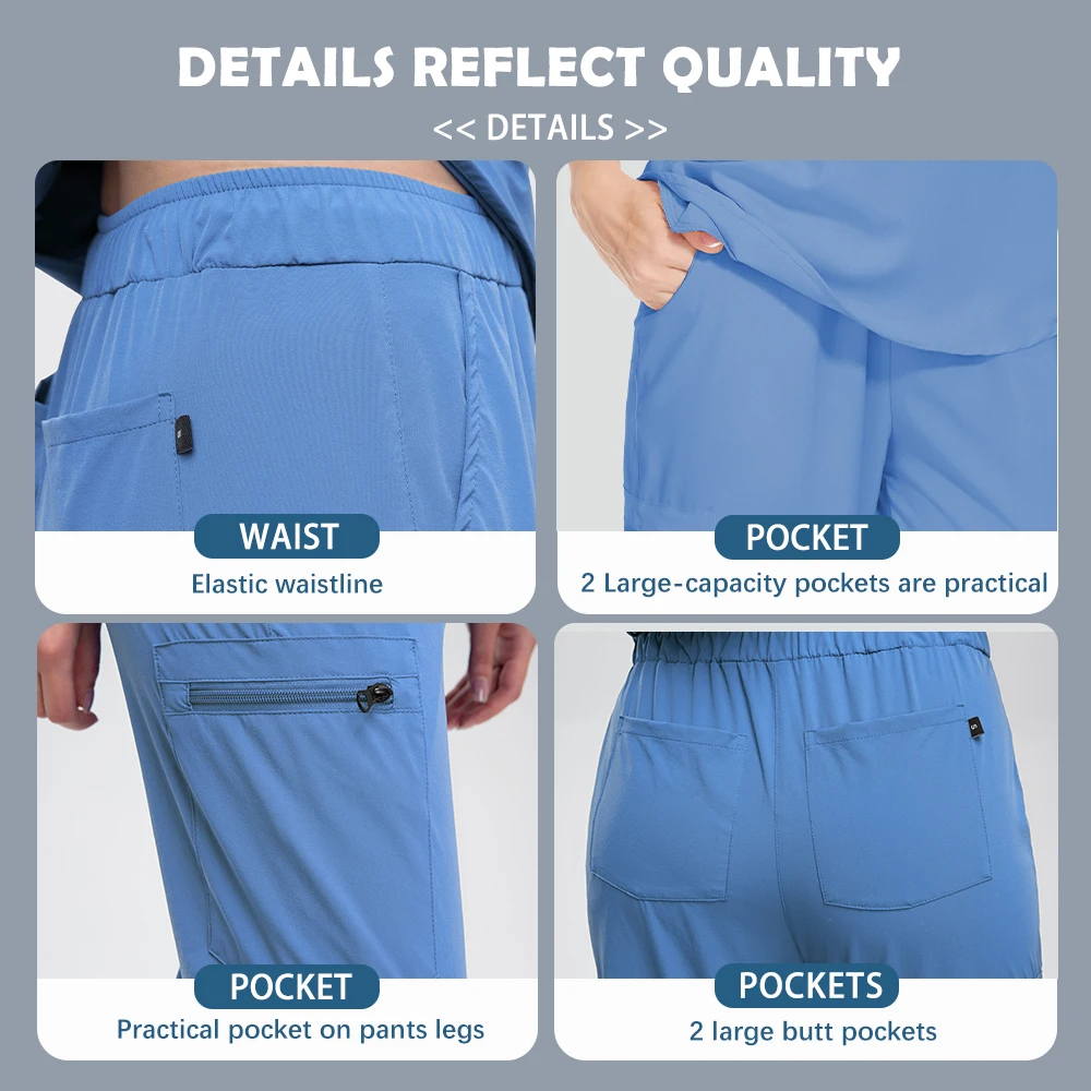 Wholesale Nursing Uniforms Hot Sales Surgical Top Pants Doctor Nurse Scrubs Set Women's Medical Clothing Dentist Overalls Summer