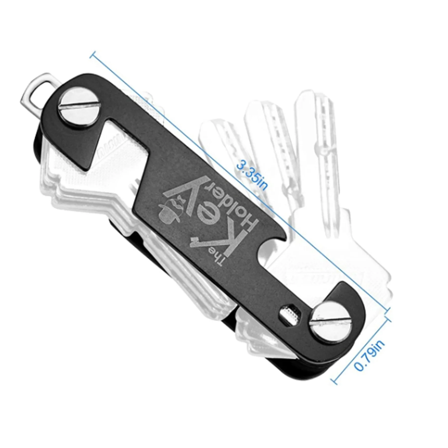 ey Holder for Keychain - Compact Key Organizer for Key Chain, Minimalist Clutter-Free EDC Keychains Key Ring