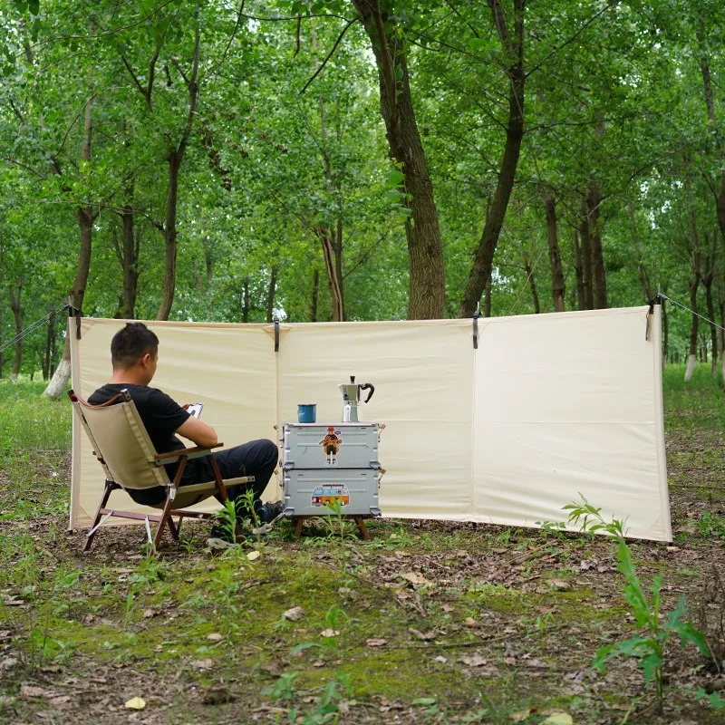Outdoor Camping Wind Screen Foldable Fire Pit Windshield Tent Wind Break Privacy Screen