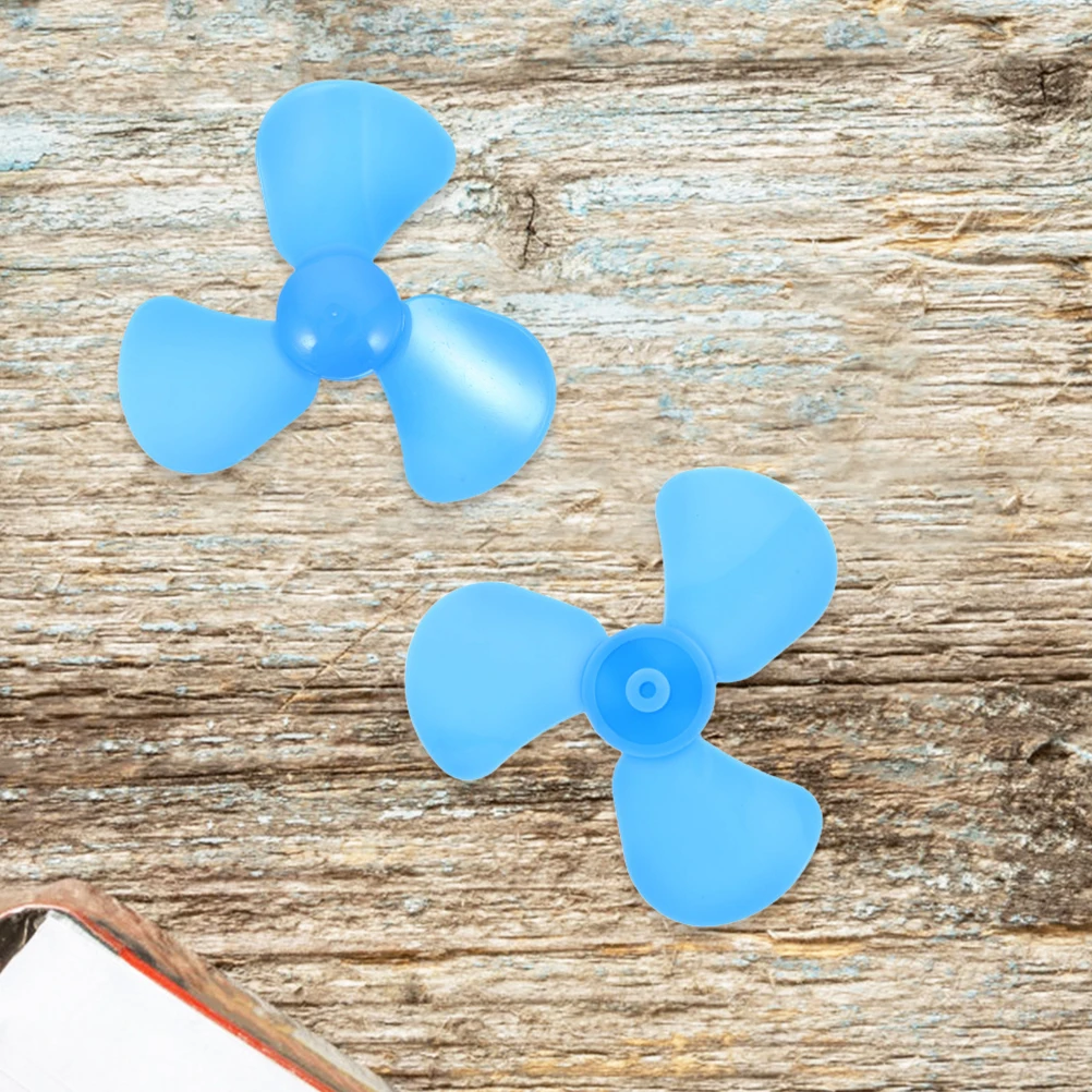 15 Uds Mini aspas de ventilador de Motor 3 hojas accesorios de plástico para experimentos estudiantes juguetes de bloques de construcción