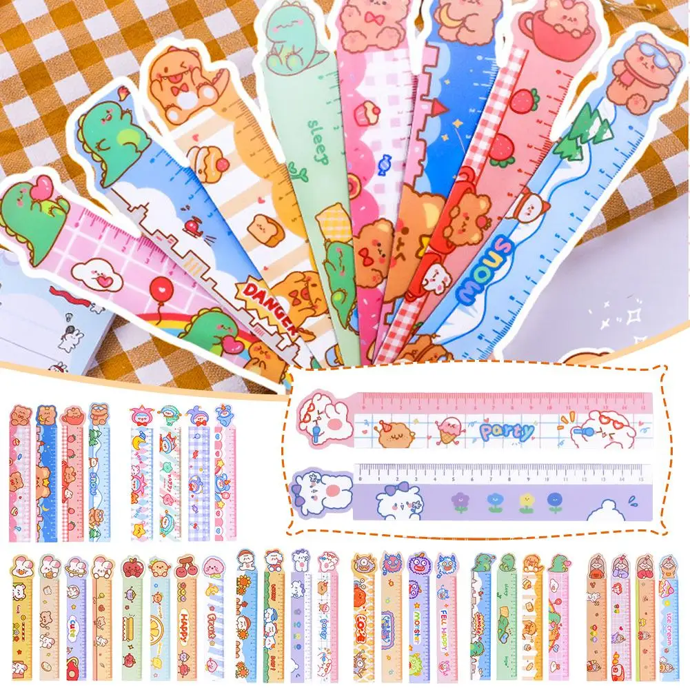 Cute Cartoon Animal Soft Ruler Student Measurement Tool Office Easy School Break Not To Styles Stationery Various Flexibili V4H3