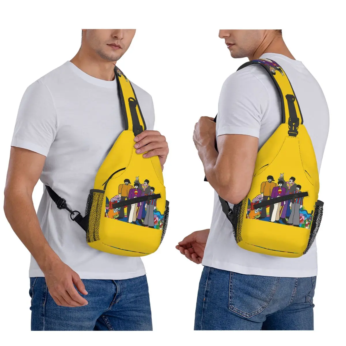 Sac de poitrine sous-marin jaune pour hommes, sac à dos à bandoulière, sac de poitrine, voyage, randonnée, sac à dos à bandoulière