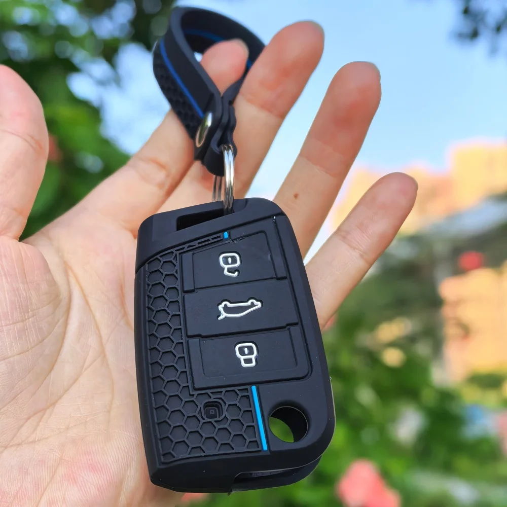 Keychain cover For VW golf 7 GTI POLO T-Cross T-Roc touran Tiguan Seat Ibiza leon Ateca Arona Skoda Octavia Rapid kodiaq Fabia