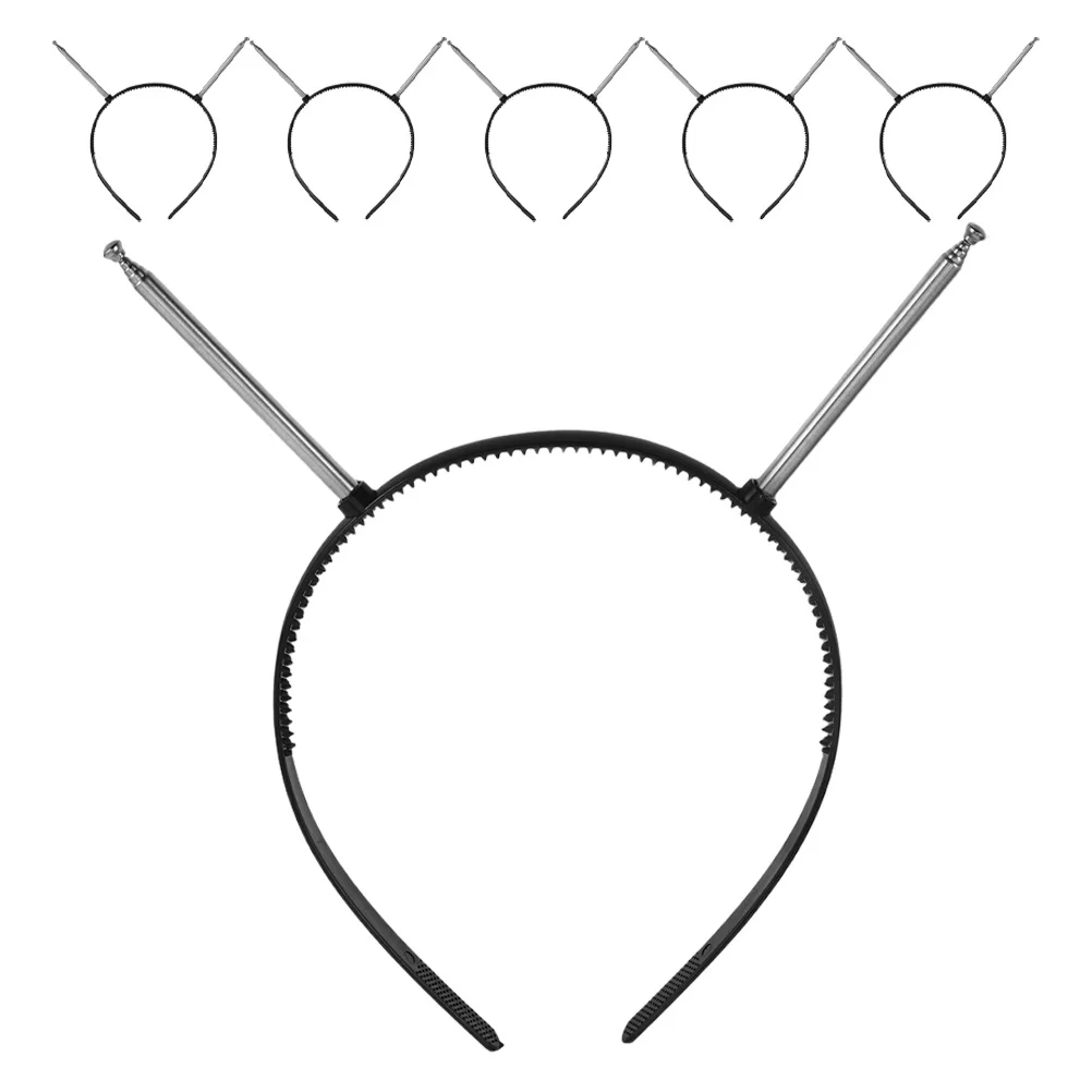 

6Pcs Retractable Funny Antenna Headbands Adjustable Kids Hair Accessories Party Cosplay Halloween Headband for Girls