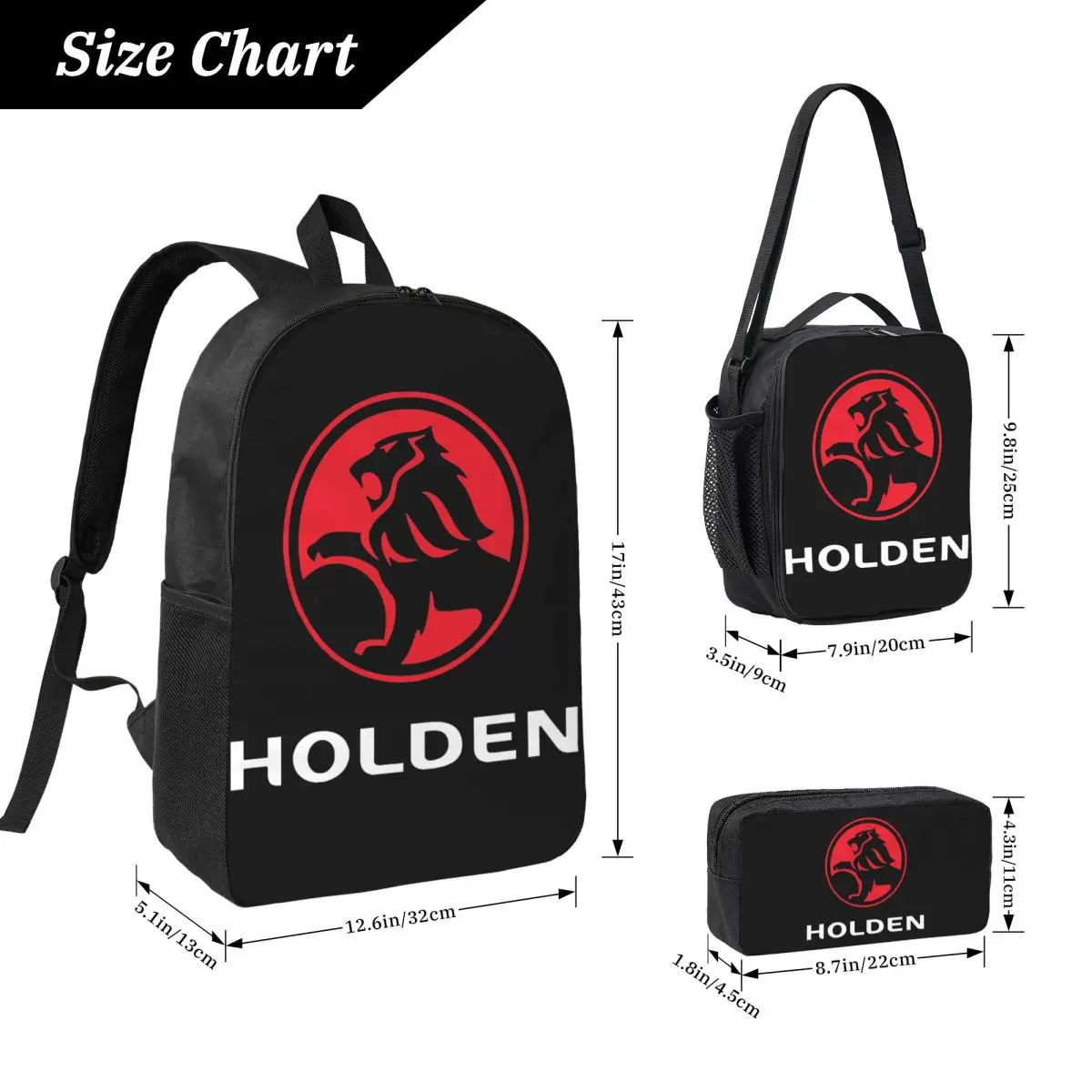BEST SELLER Holden Logo Merchandise Backpack BookBag School Bag Laptop Shoulder Bags 3ps Insulated Lunch Bag Pencil Case