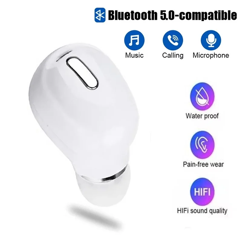 Waterproof Sports Bluetooth Earphones HD Microphone Handsfree Call Gym Running Earbud Supplies For Laptop Tablet Smartphone Kit
