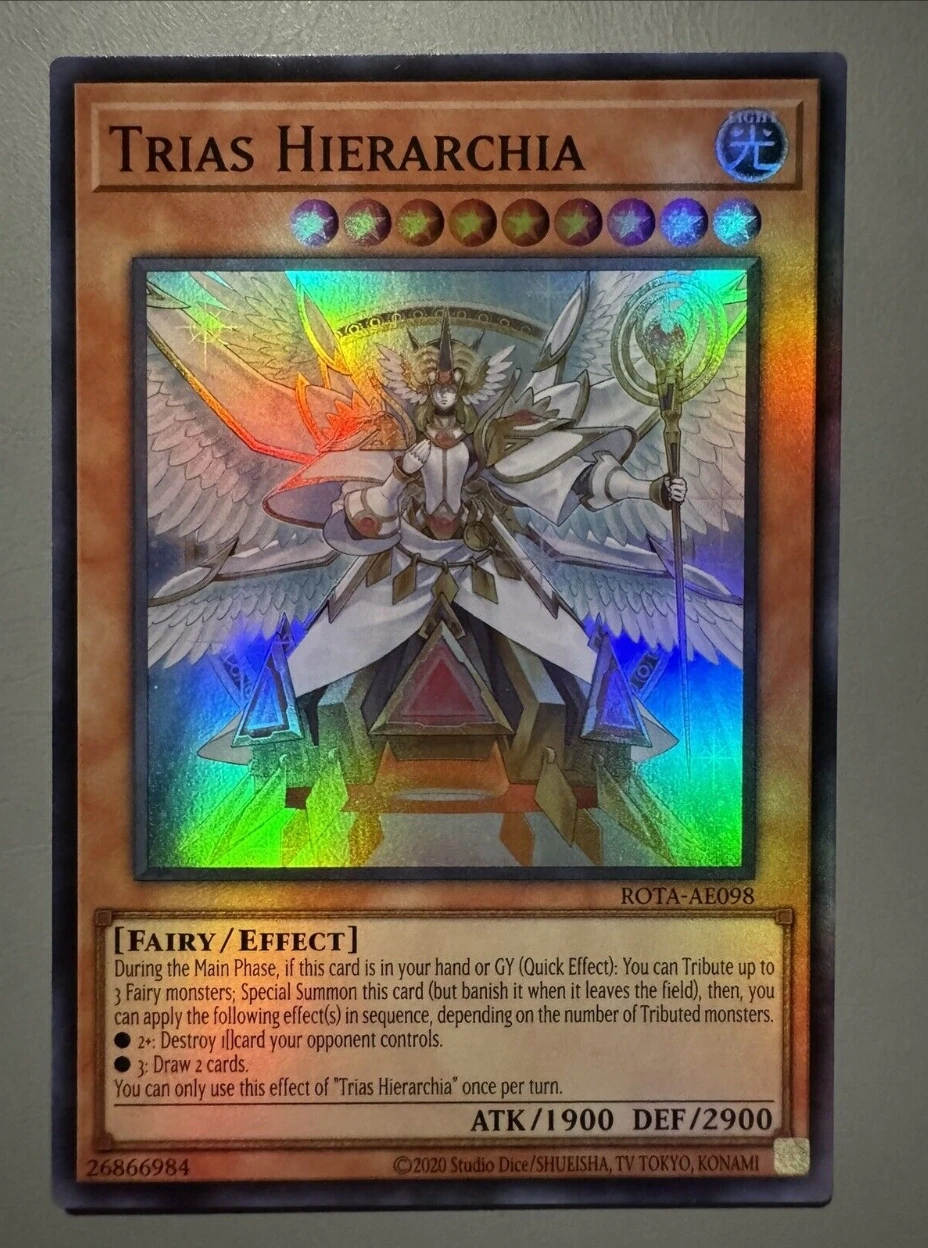 

Yugioh KONAMI Duel Monsters ROTA-AE087 Trias Hierarchia Super Rare Asian English Collection Mint Card