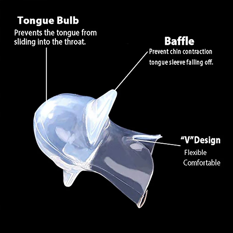 1PC  Silicone Anti Snoring Device Apnea Aid Snoring Tongue Retainer Anti Snoring Mouthpiece