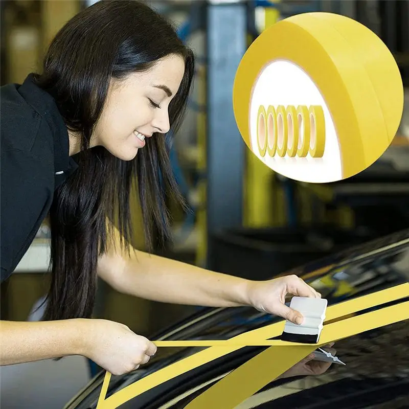 FTGT-6 Rolls Fine Line Tape 1/16,7/10,1/8,1/4,1/2,3/4 Inch x 55Yard, Fineline Masking Tape, Painters Automotive Masking Tape