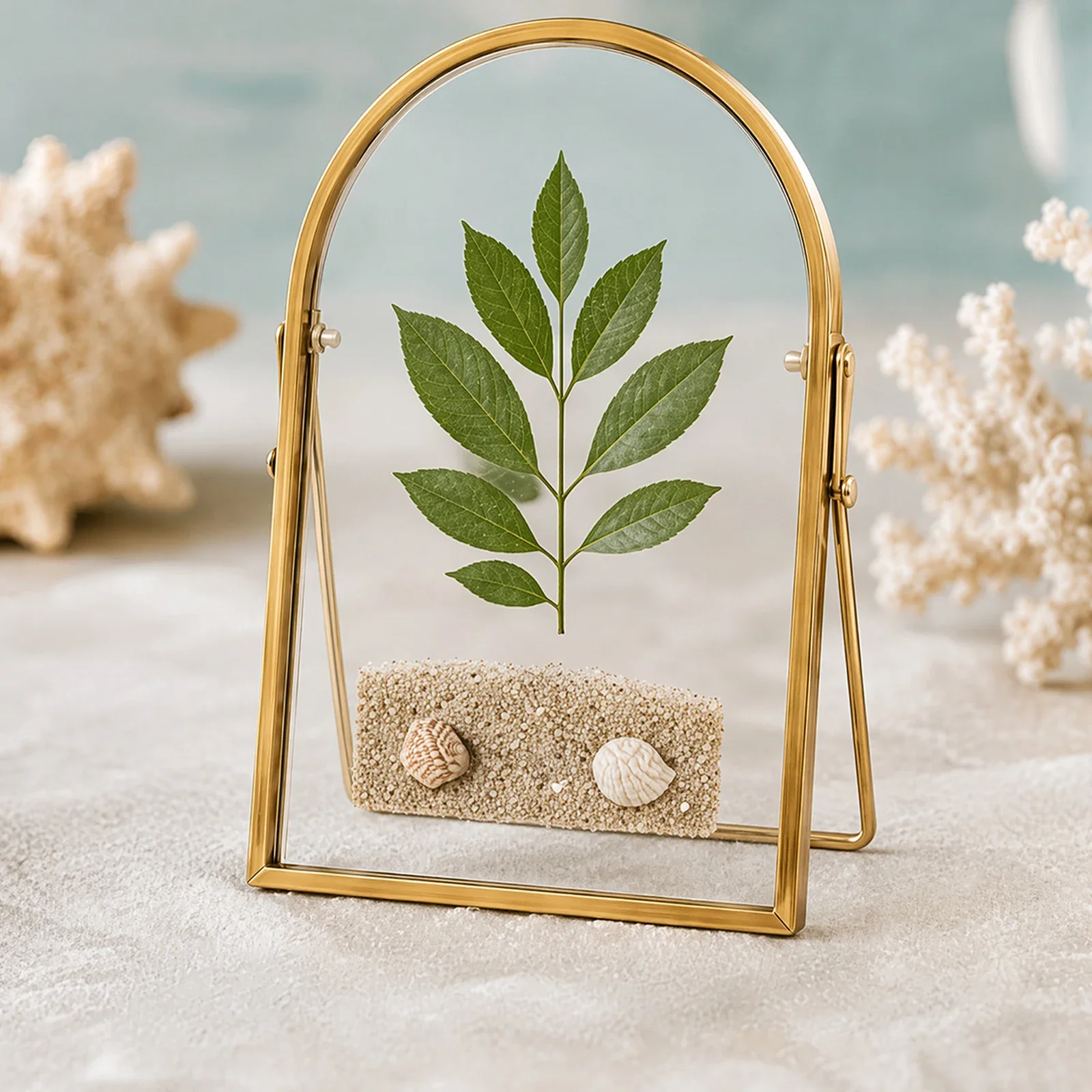 Decorative Pressed Flower Double Glass Frame Floating Photo Picture Display Frame for Craft Enthusiasts