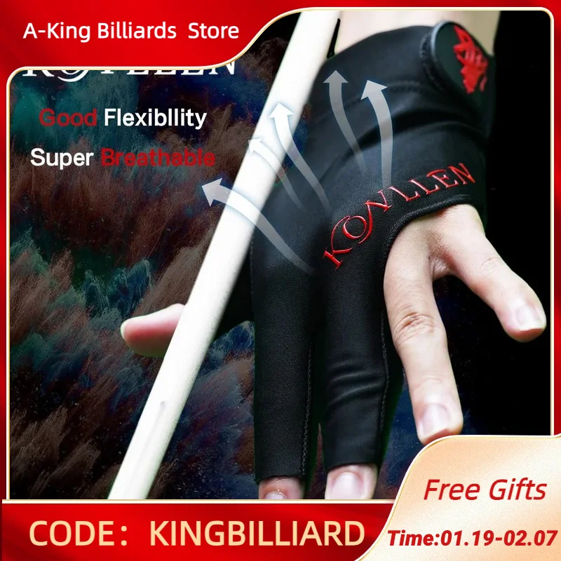 

KONLLEN new Pool Glove Fingerless Gloves Left Hand Gloves Snooker Gloves Pool Cue/Carom Gloves Durable Billiards Accessories