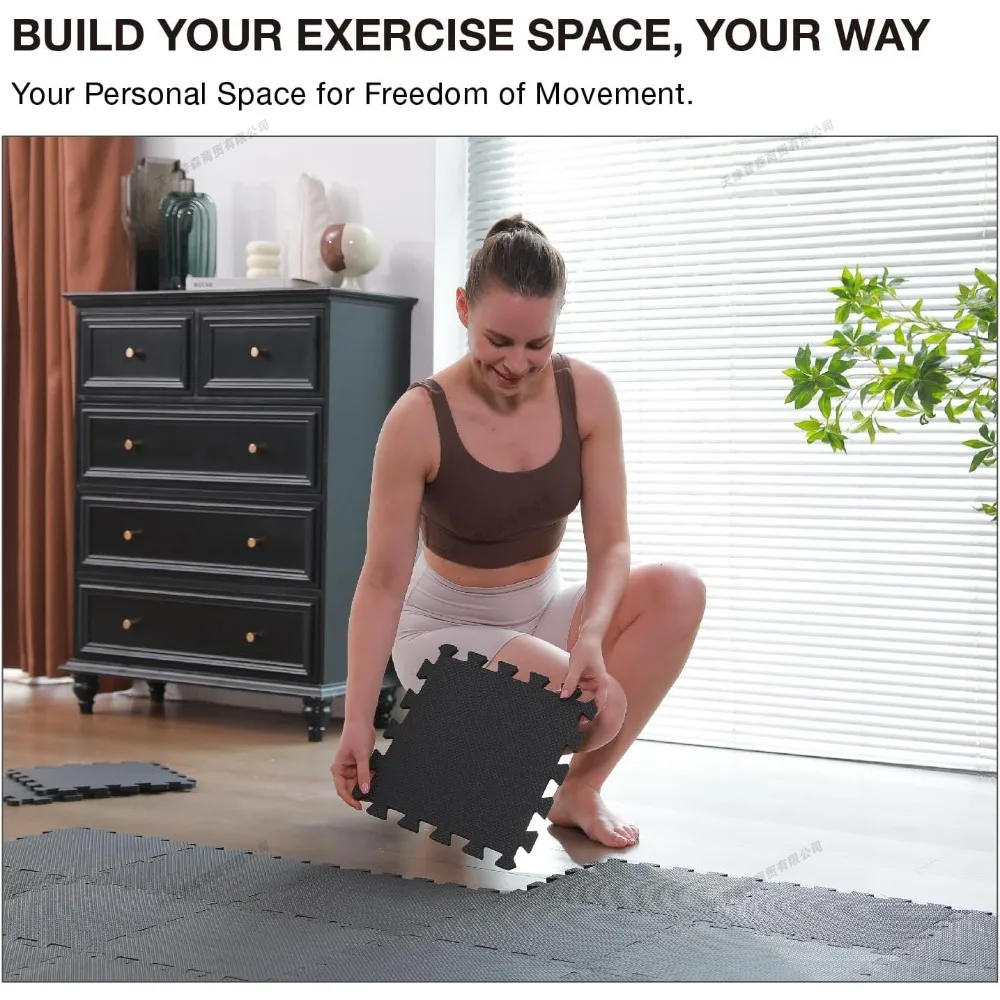 10Pcs Matras Latihan Busa Interlocking Anti-Selip EVA Puzzle Lantai untuk Rumah Gym Ruang Olahraga Ruang Bermain Lantai