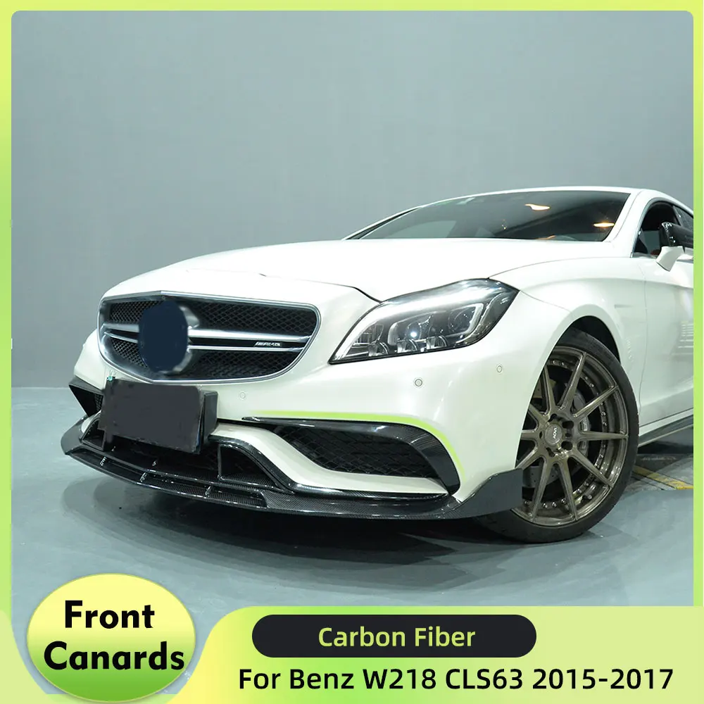

Carbon Fiber / FRP Car Front Canards Bumper Splitters for Mercedes-Benz W218 CLS63 AMG Sedan 4-Door 2015-2017 Front Flaps Fins