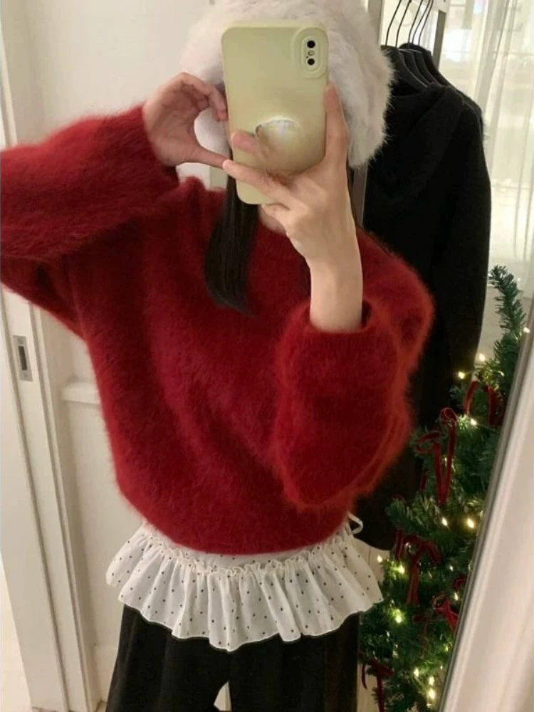 تنورة نسائية صغيرة تناسب الجميع 2025 Faldas Mujer De Moda Chic Saia Wave Point الكورية الحلوة Jupe ضمادة الكشكشة لطيف Y2k التنانير الجديدة