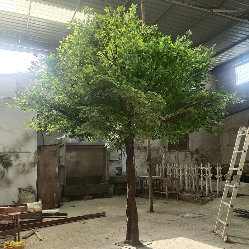 

Big Size Fiberglass Trunk Artificial Plants Ficus Tree Large Plastic Landscaping Fake Banyan Tree for Wedding Party Home Decor