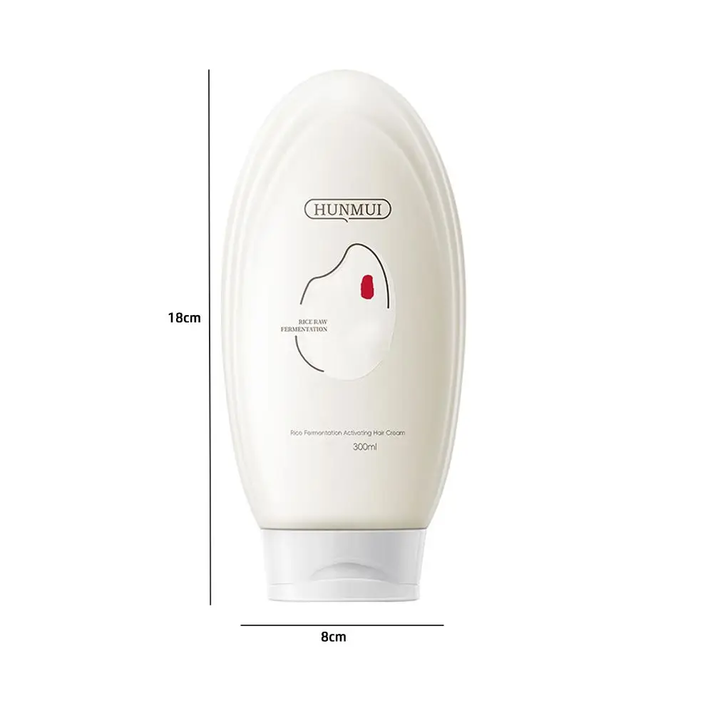 쌀 발효 에센스 헤어 크림, 보습, 부드러운 발효 쌀 물 헤어 마스크, 리페어 드라이, 300ml