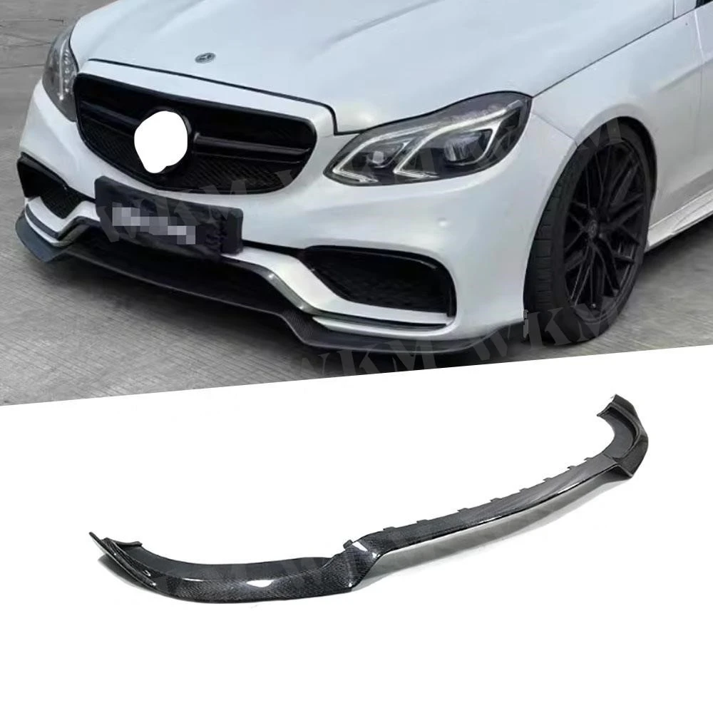 Carbon Fiber Front Lip Spoiler For Benz E Class W212 E260 E300 E400 E63 AMG 2014 2015 2016 Bumper Guard Car Styling