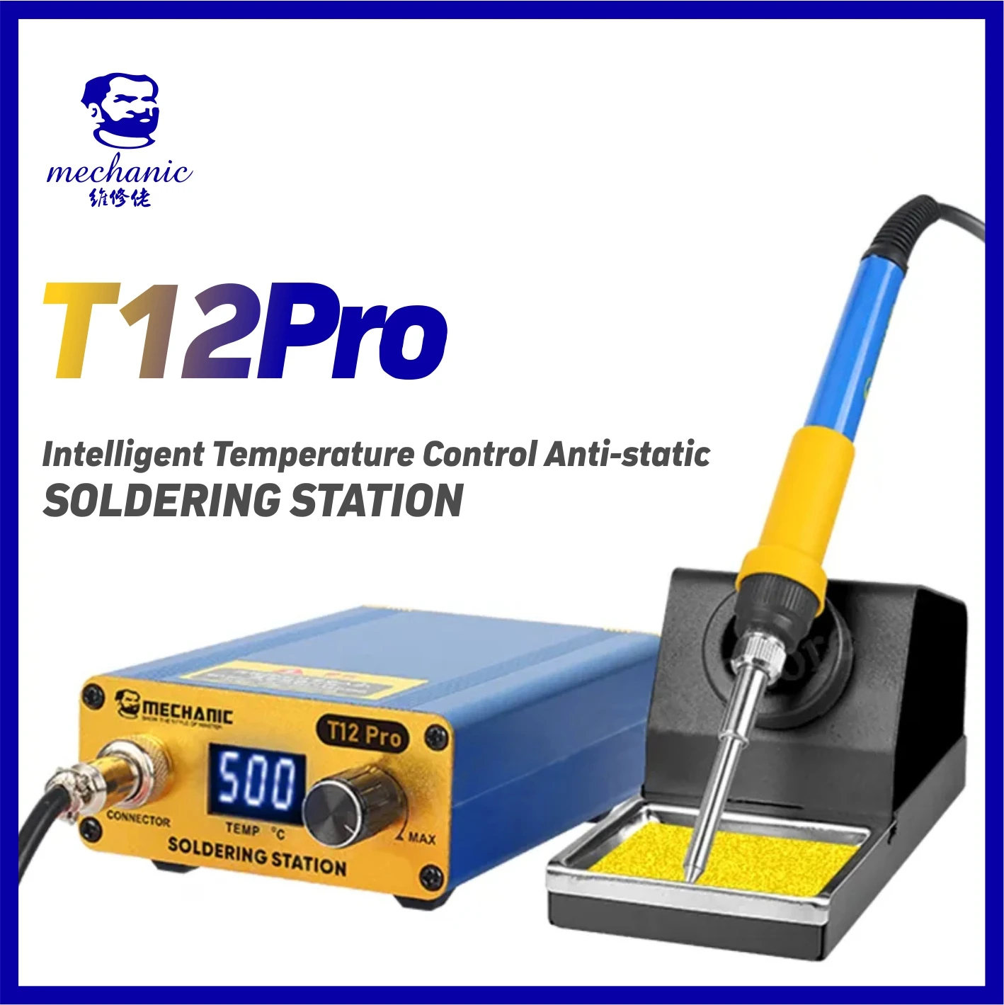 MECHANIC T12 Pro intelligent anti-static LED digital display thermostat soldering station electric soldering iron fast heating