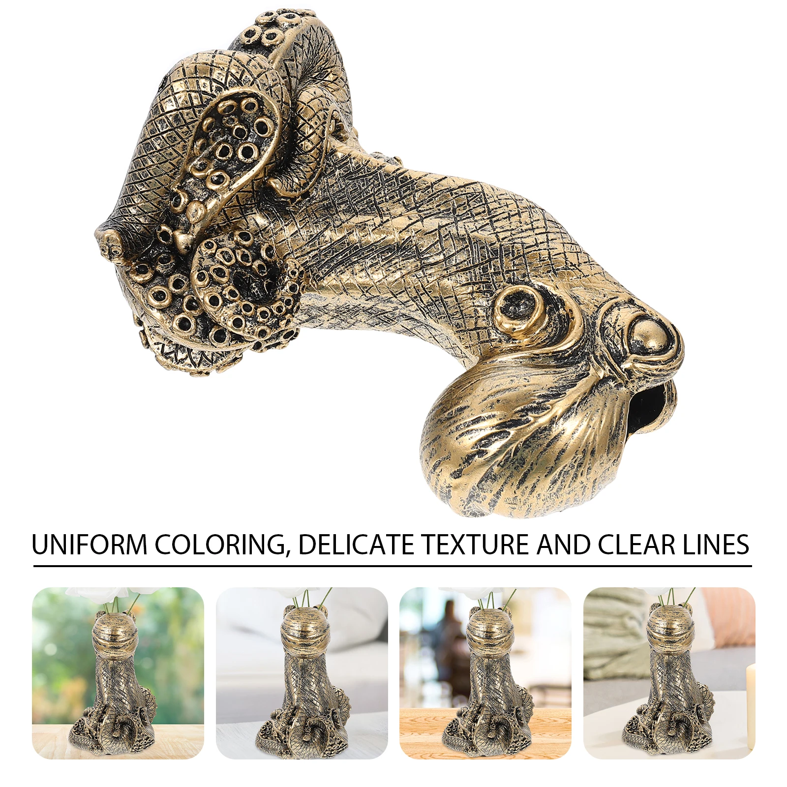 

Vase Retro Octopus Flower Pot Shaped Tabletop Decoration Flowerpot Vintage Floral Statue