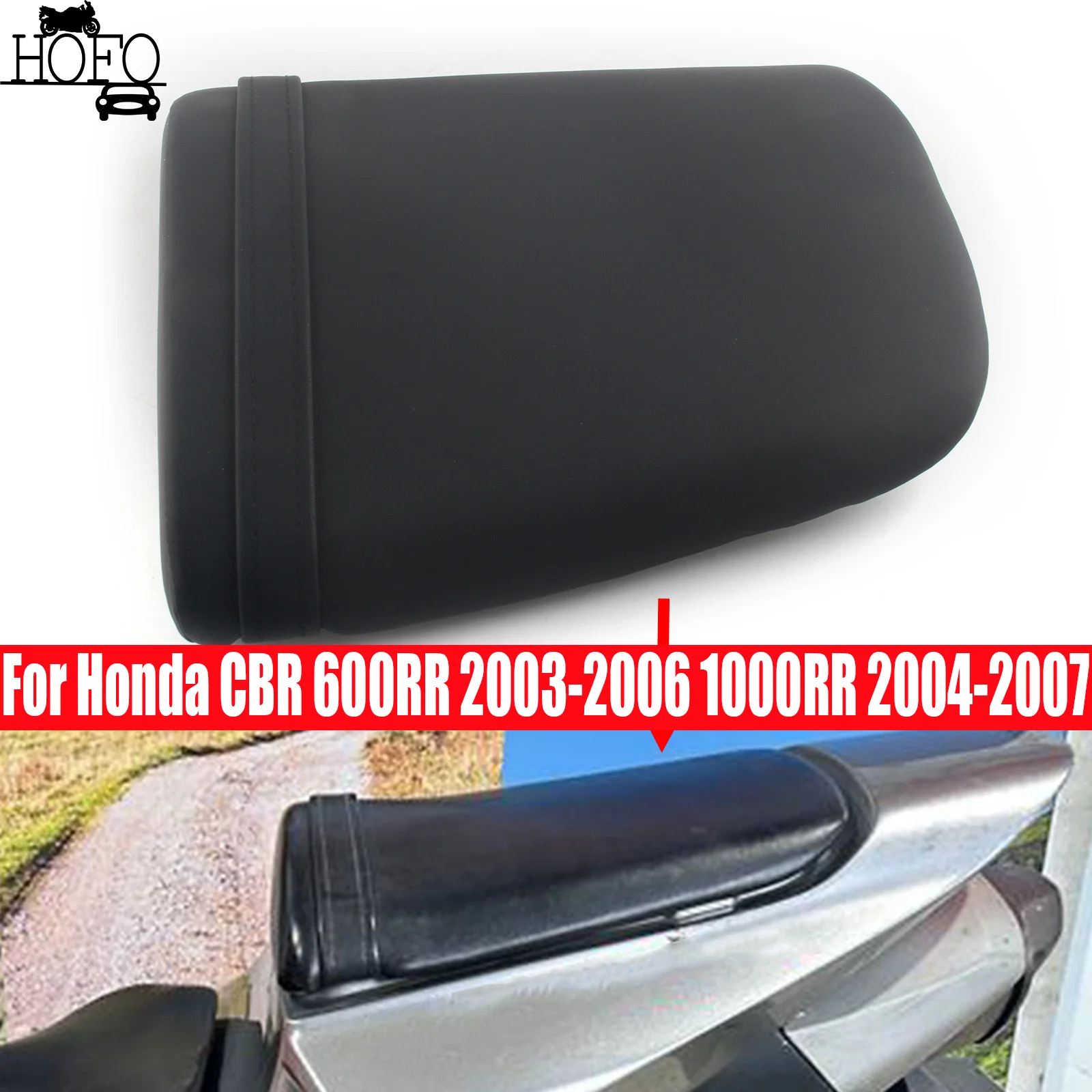 

Black Rear Passenger Seat Pillion For Honda CBR1000RR 2004-2007 CBR600RR 2003-06