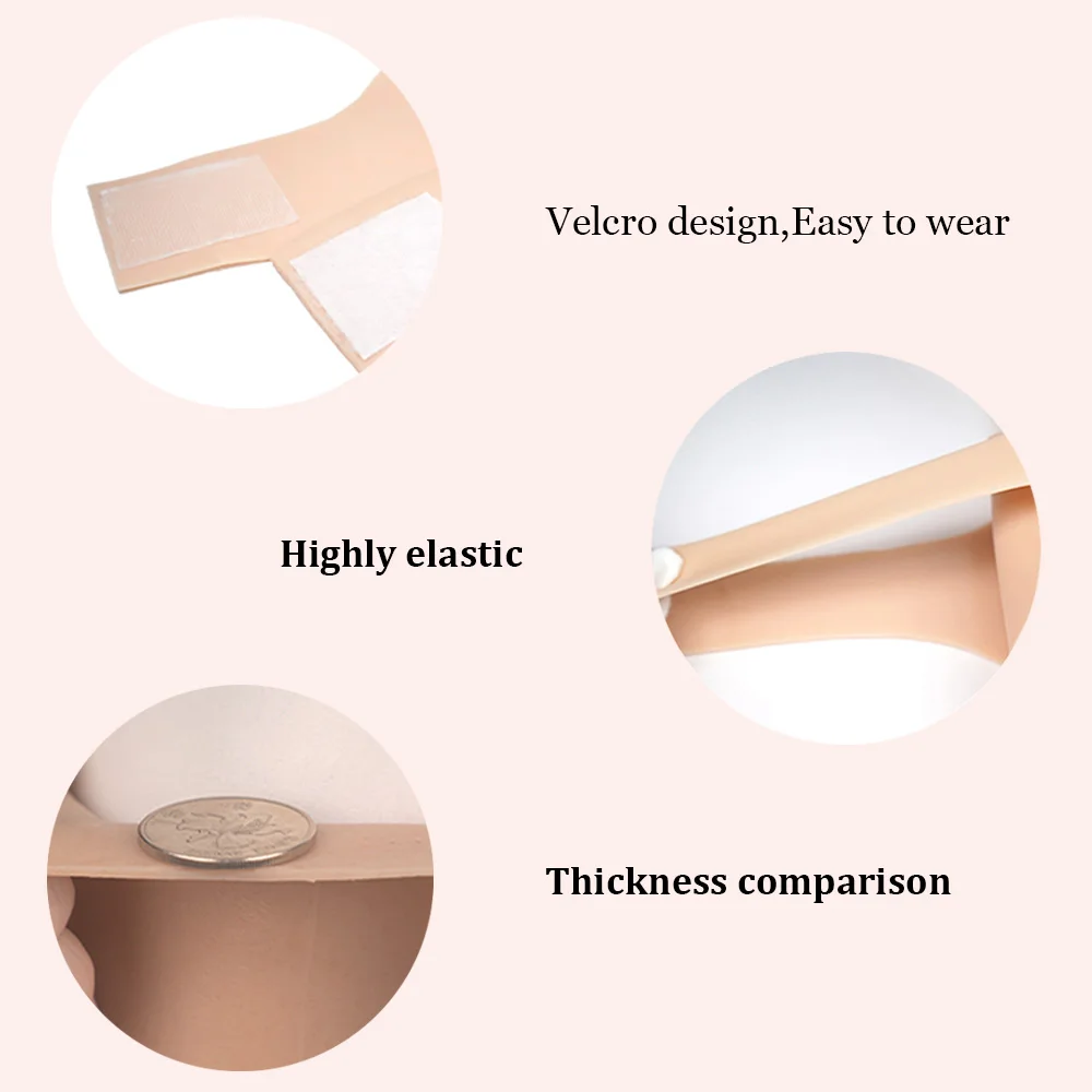 แผ่นเสริมหน้าอกปลอม ซิลิโคนเจล เติมเต็มหน้าอก รูปทรงเหมือนจริง แบบไม่ต้องใช้สายรัด สำหรับครอสเดรสเซอร์ แดร็กควีน และคนข้ามเพศ