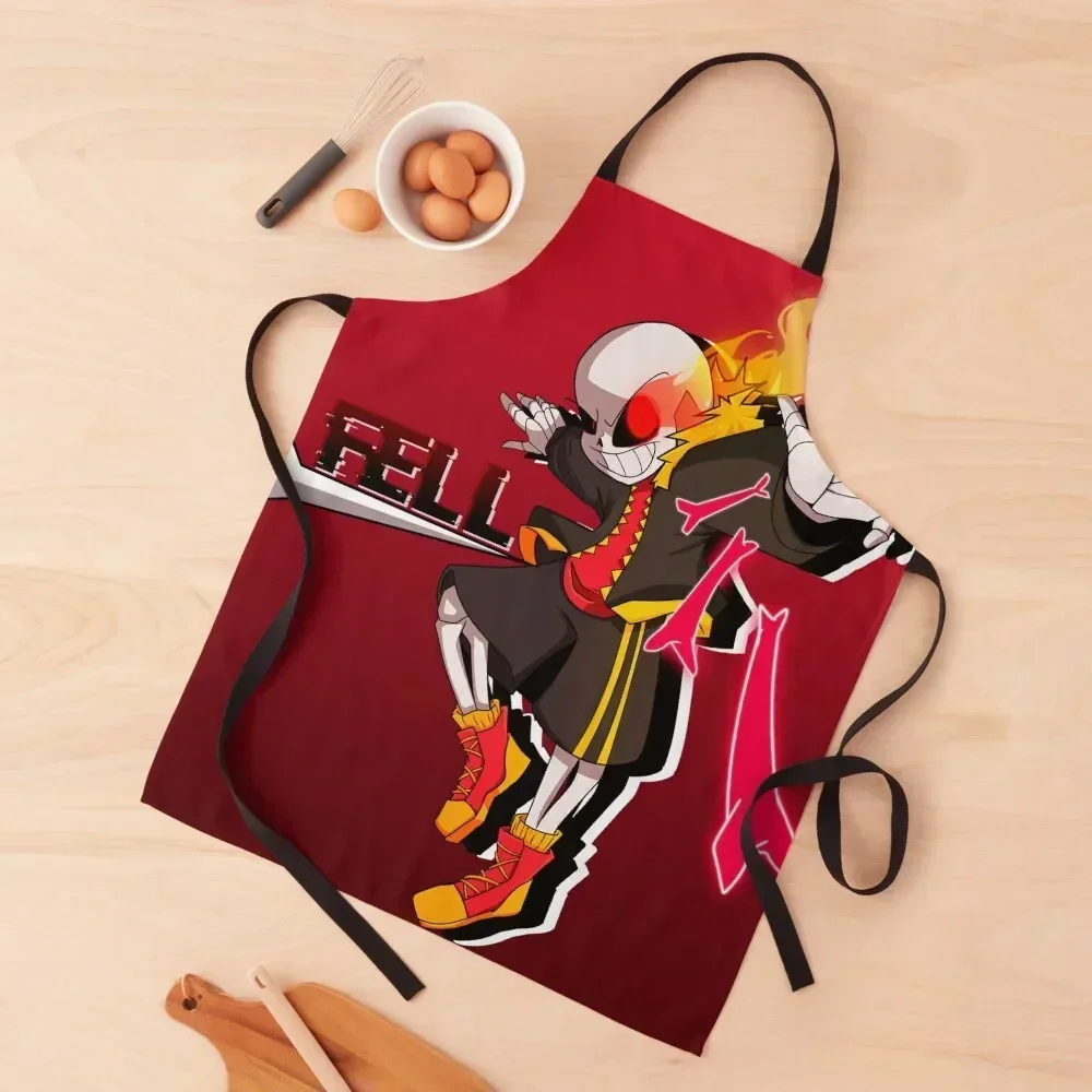 

fell sans (underfell) Apron Salon Kitchen Women Chef jacket men Apron