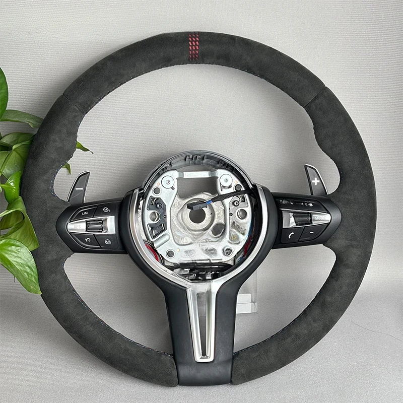 

For BMW 3/5 Series Alcantara leather steering wheel with paddles button assembly accessories