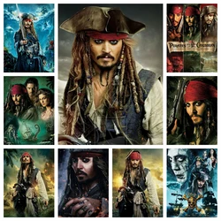 Pirates of the Caribbean Jack Sparrow Diamond Painting Johnny Depp Full Drill Round Embroidery Mosaic Cross Stitch Home Decor
