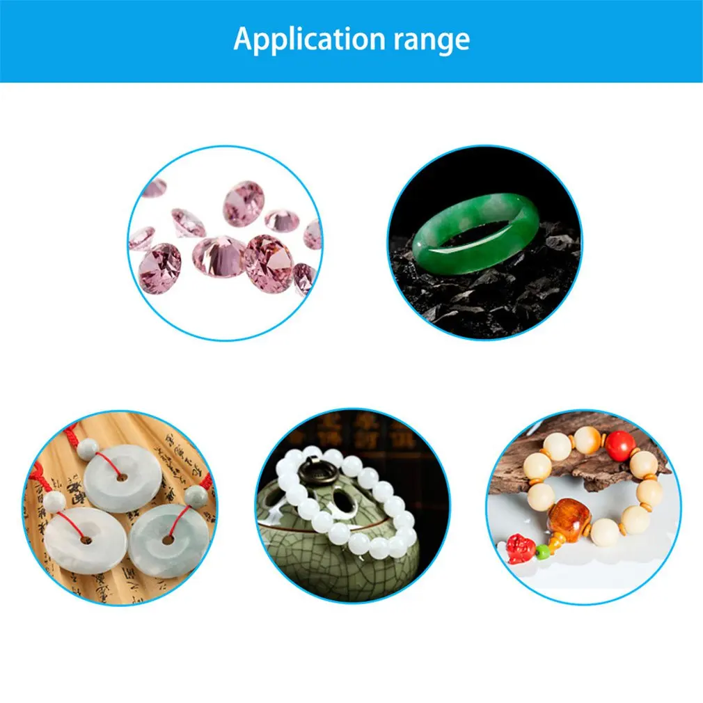 Gemology Gemstone Polarizing Filter Gem Refractometer 1.81 RI Oil Built-in LED Gemstone Refractometer Kit Portable Gem Tester