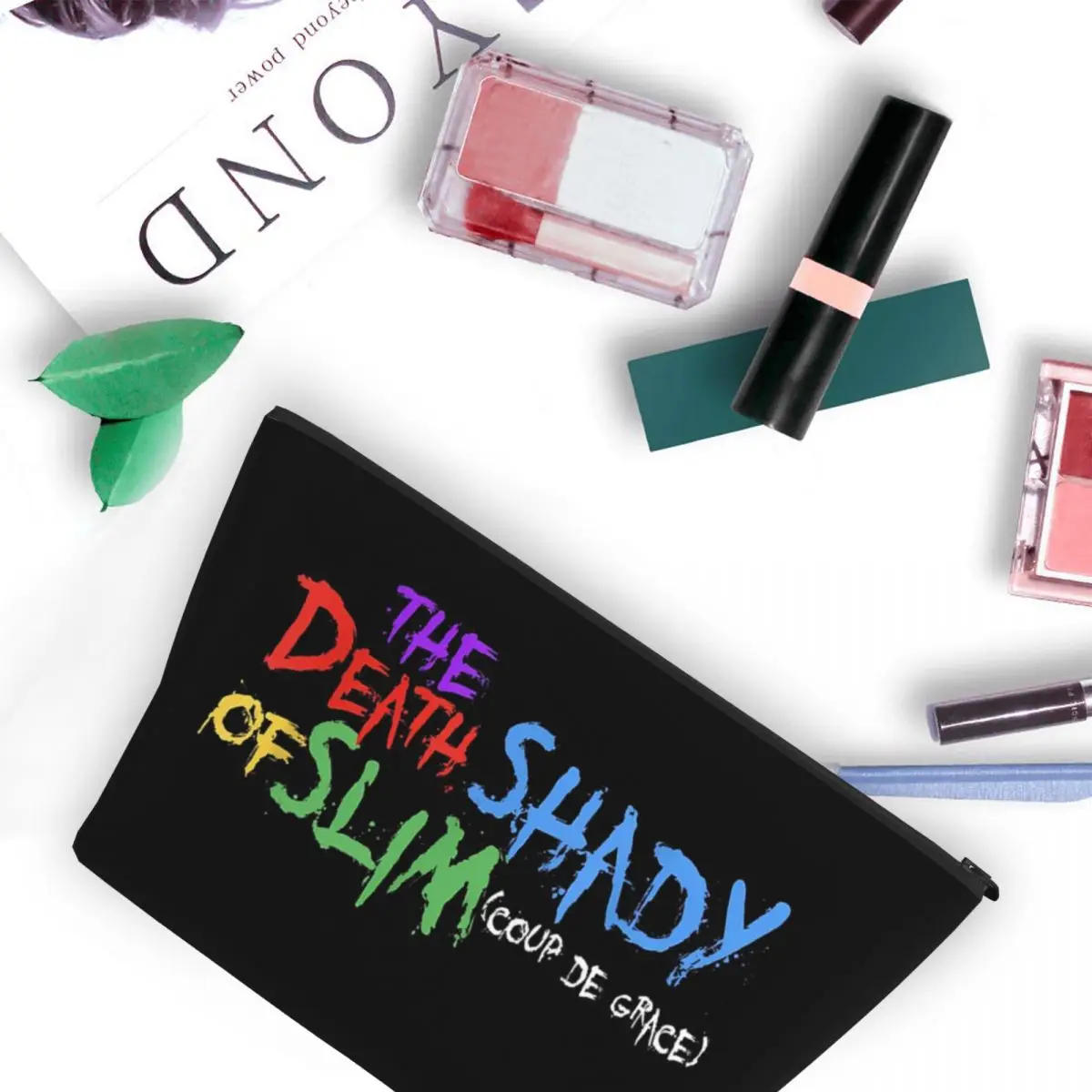 

The Death Of Slim Shady Eminem Women Cosmetic Bag Travel Makeup Organizer Pouch Toiletry Storage Dopp Kit Case