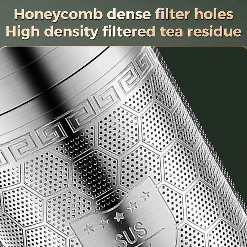 Tee-Infuser aus Edelstahl 316 mit ultrafeiner Netzverlängerungskette für das Aufgießen von losen Teeblättern zu Hause, im Büro oder auf Reisen. – Detail 11