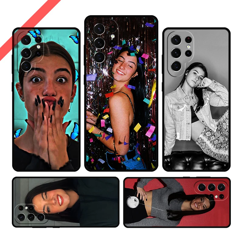 Charli Damelio Soft Phone Case For Samsung Galaxy S20 FE S21 S10 S23 Plus S24 S22 Ultra Coque Note20 Note10 S9 S8 Cover Capa