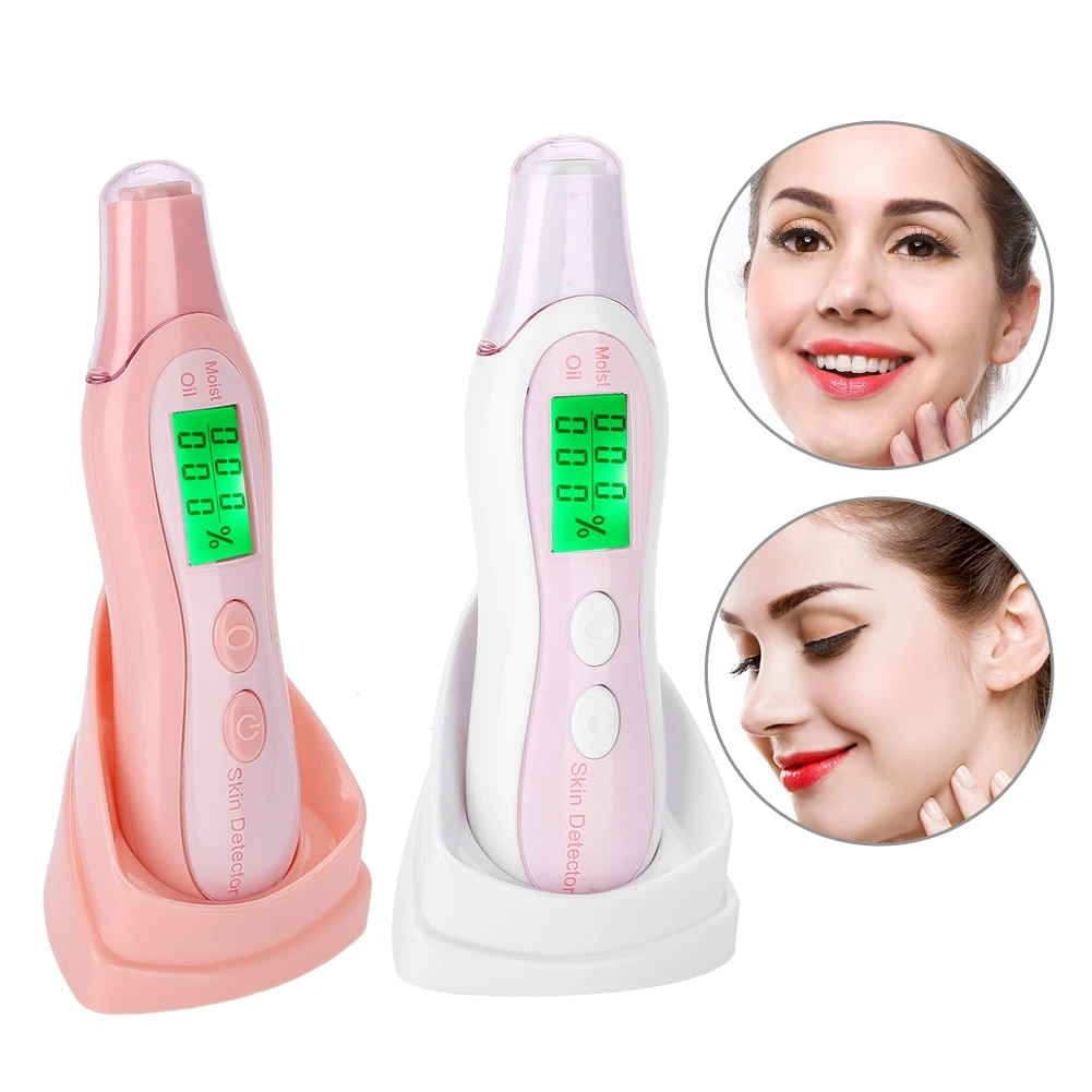 Facial Tester Skin Sensor Skin Oil Tester Digital LCD Display Precision Skin Sensor Tester Facial Moisture Water Oil Analyzer