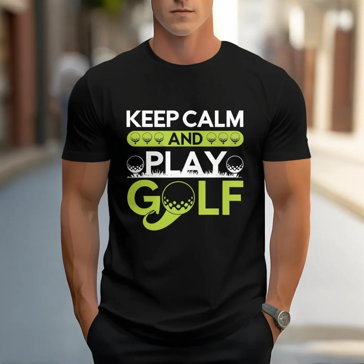 

Men's Summer Trendy Fashion 3D Printed Golf Pattern Play Men's Comfortable Casual T-shirt Top