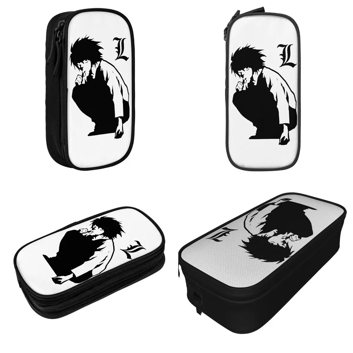 L Lawliet-estuche de lápices para niñas y niños, bolsa de almacenamiento grande con portalápices de Anime, Death-Note, regalos de oficina