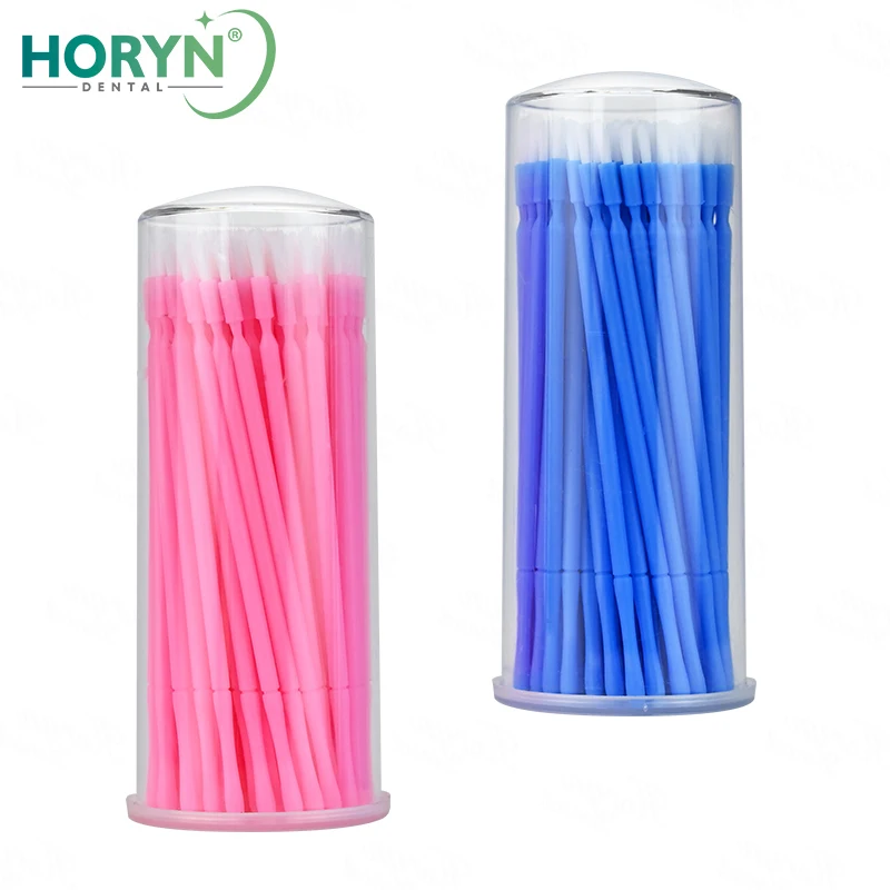 

100pcs/Bottle Dental Disposable Long Applicators Dental Lab Long Micro Brush Teeth Whitening Oral Dentist Materials