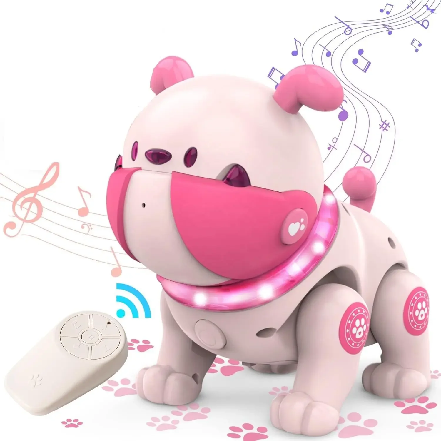 

Intelligent Programmable Toy Rc Pet Kid Toys Interactive Voice and Touch Sensing Dancing Music Remote Control Cartoon Robot Dog