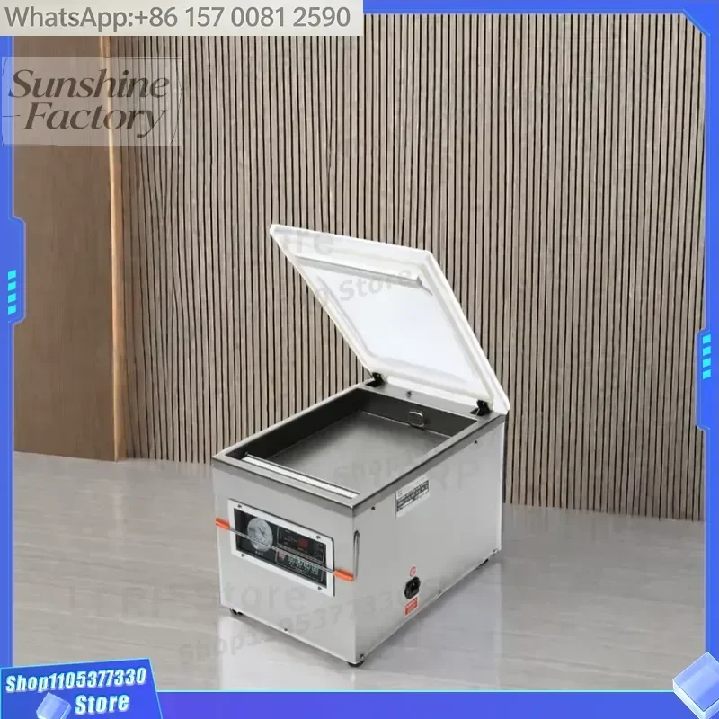 DZ260 Stainless Steel Electric Vacuum Sealing Machine Commercial and Household Meat Vacuum Packing Equipment