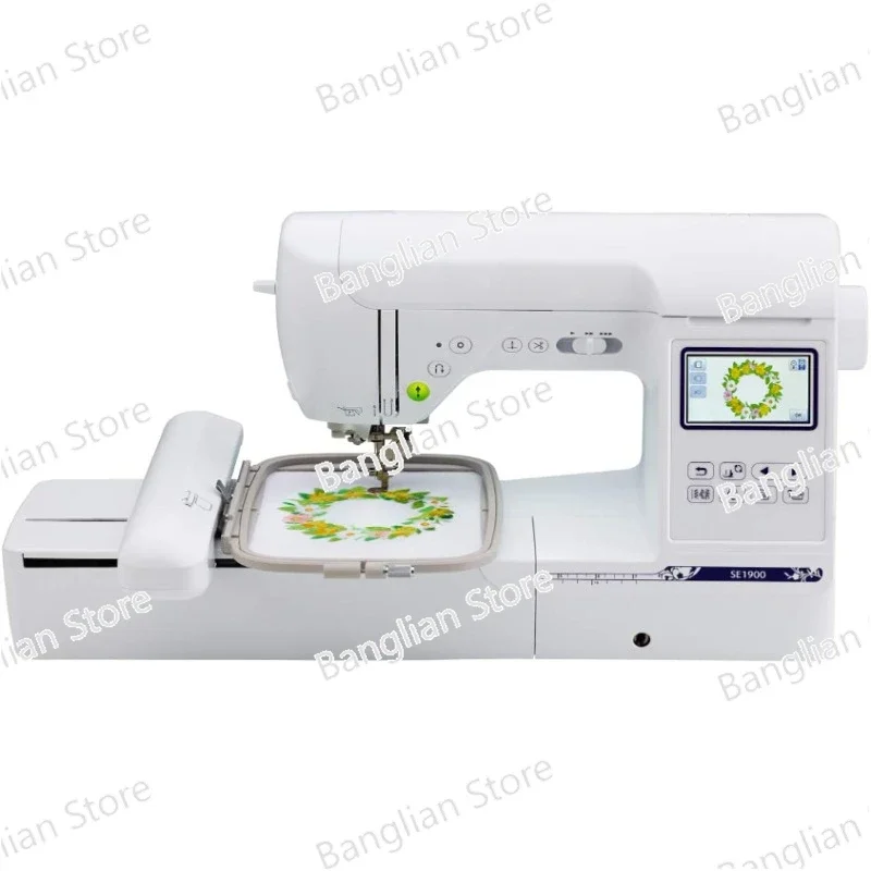 

Швейно-вышивальная машина 1900 г., площадь обруча 5 x 7 дюймов, сенсорный ЖК-дисплей с диагональю 3,2 дюйма, 8 футов в комплекте