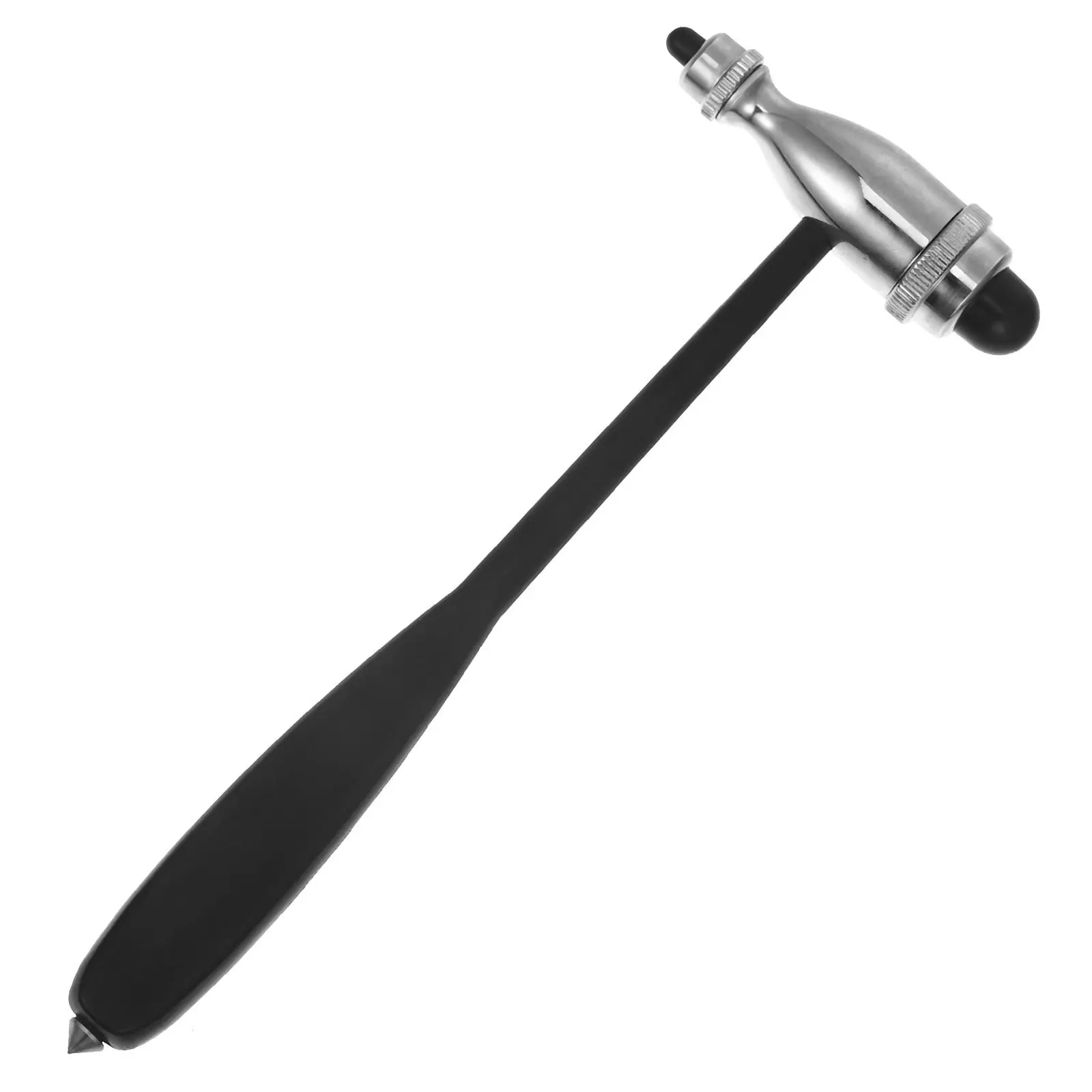 Professional Stainless Steel Neurological Percussion Hammer Ergonomic Long Handle for Reflex Testing Diagnostic