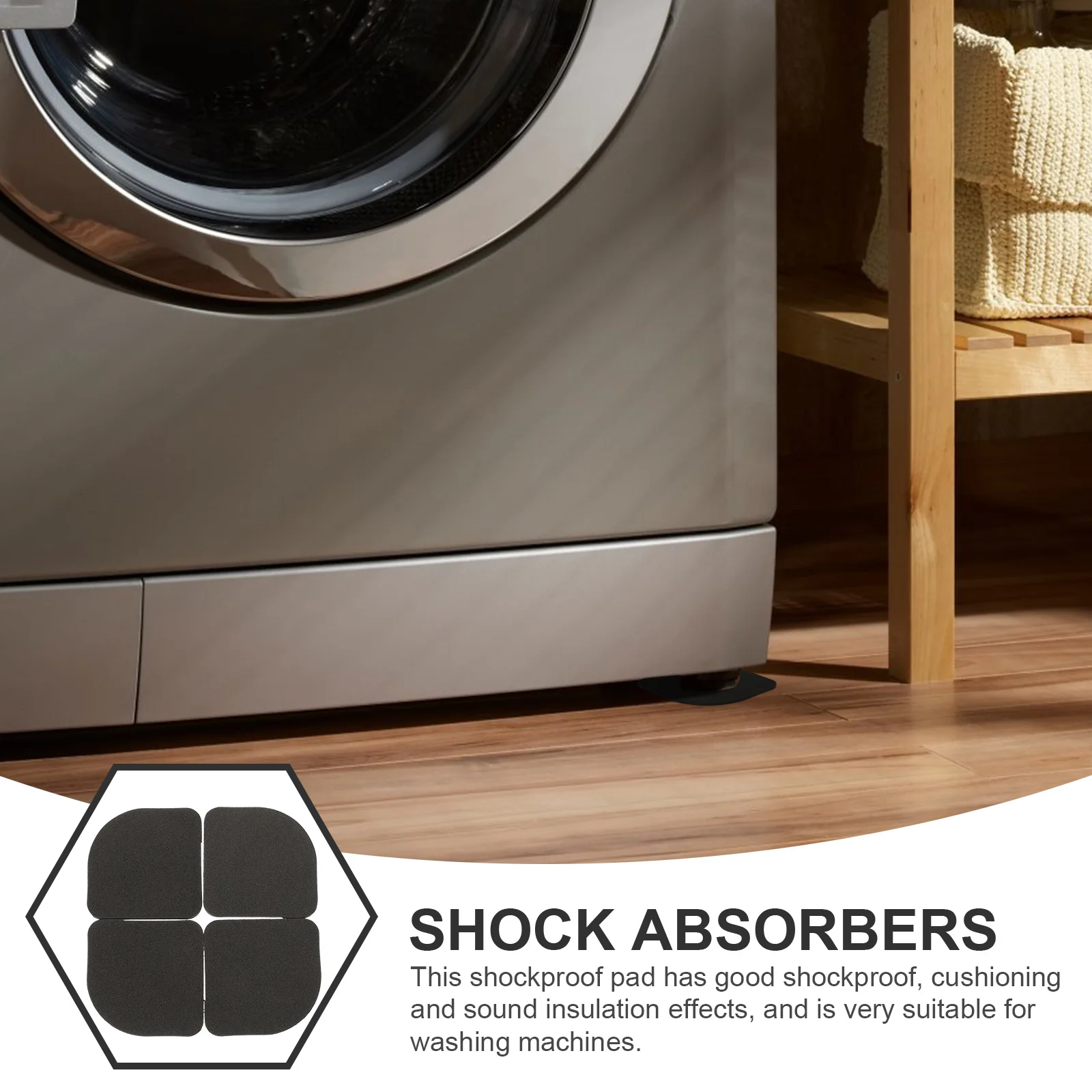 

16Pcs Anti Vibration Washing Machine Foot Pads Heavy Duty Stabilizer for Appliance Floor Protector Quiet Operation for Washer