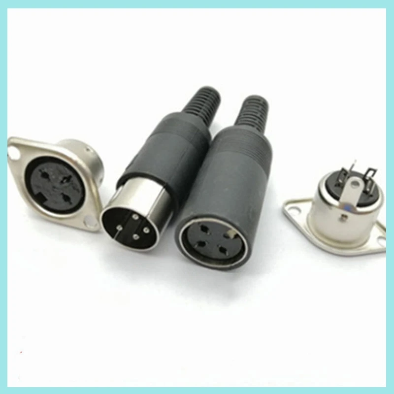 DIN 3 4 5 6 7 8 Pin Male/Female Plug Socket Jack Solder Connector with Plastic Handle R Connectors B2