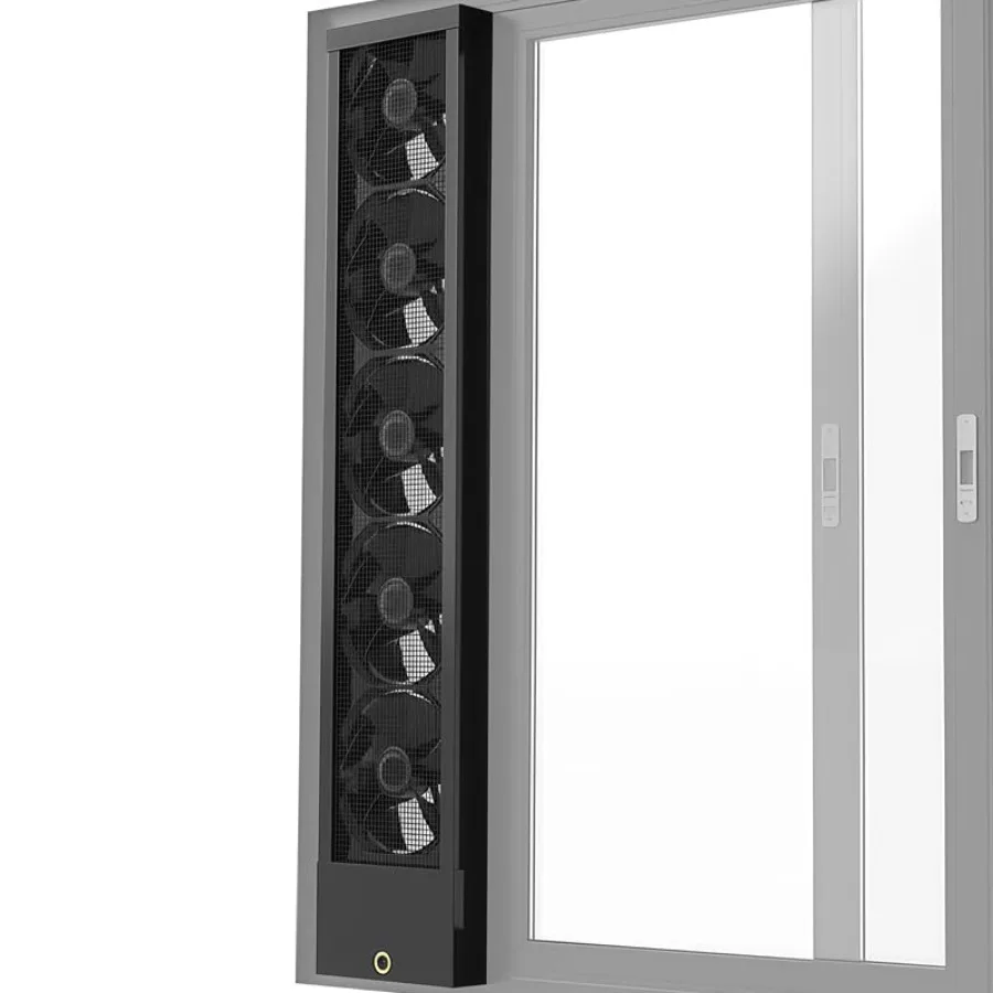 

Вентилятор вытяжной вертикальный 33.5-35.4 дюйма для раздвижных окон, алюминиевая рама с черной отделкой, установка без инструментов, регулируемая скорость