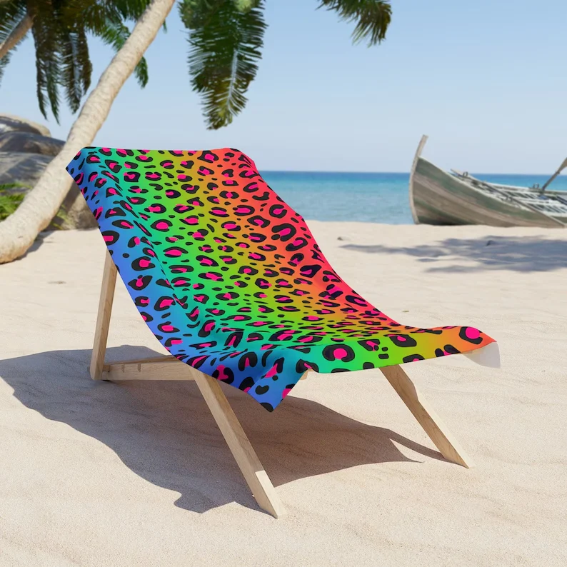 Leopard Shark Beach Towel Ocean Art Coastal Decor Towel Beach Towel Microfiber Large Sand Free Quick Dry Towels