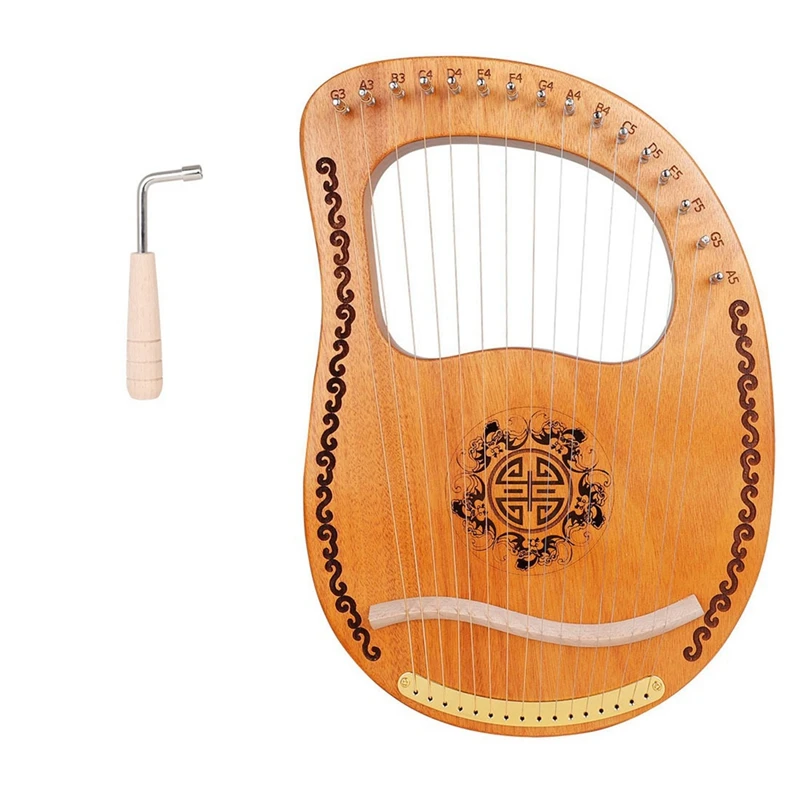 Lyre Beginner 16-String Lyre Small Harp Small Portable Small And Easy To Learn Solid Wood Harp Niche Instrument