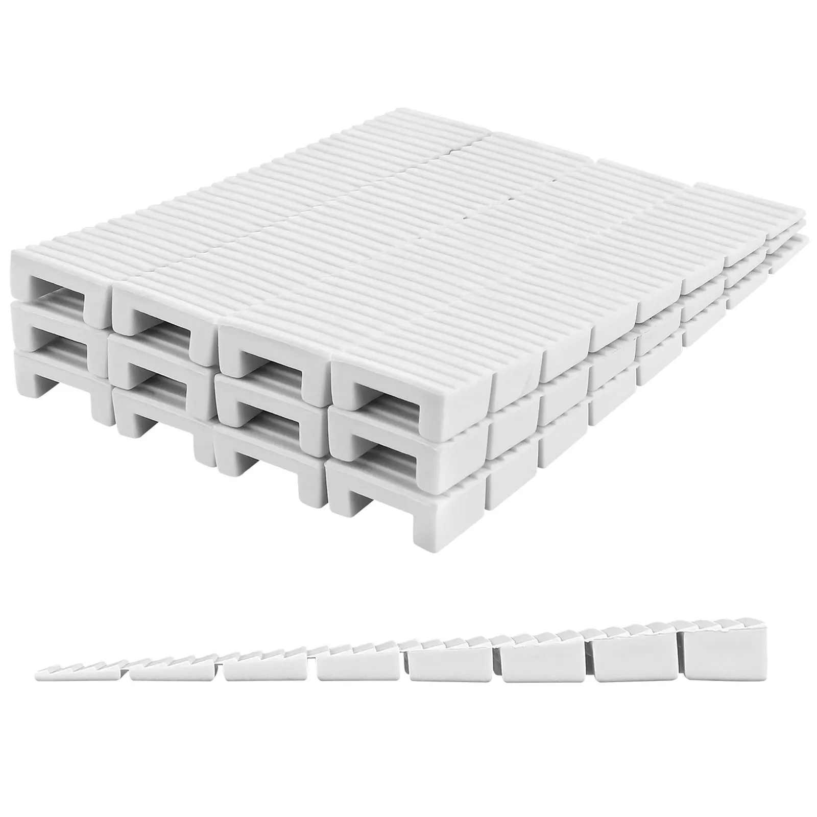 20pcs Furniture Floor Mats Can Be Cut Furniture Levelers Shims Spacers Anti Slip Balance Pads Height Adjustment Wedges Plastic
