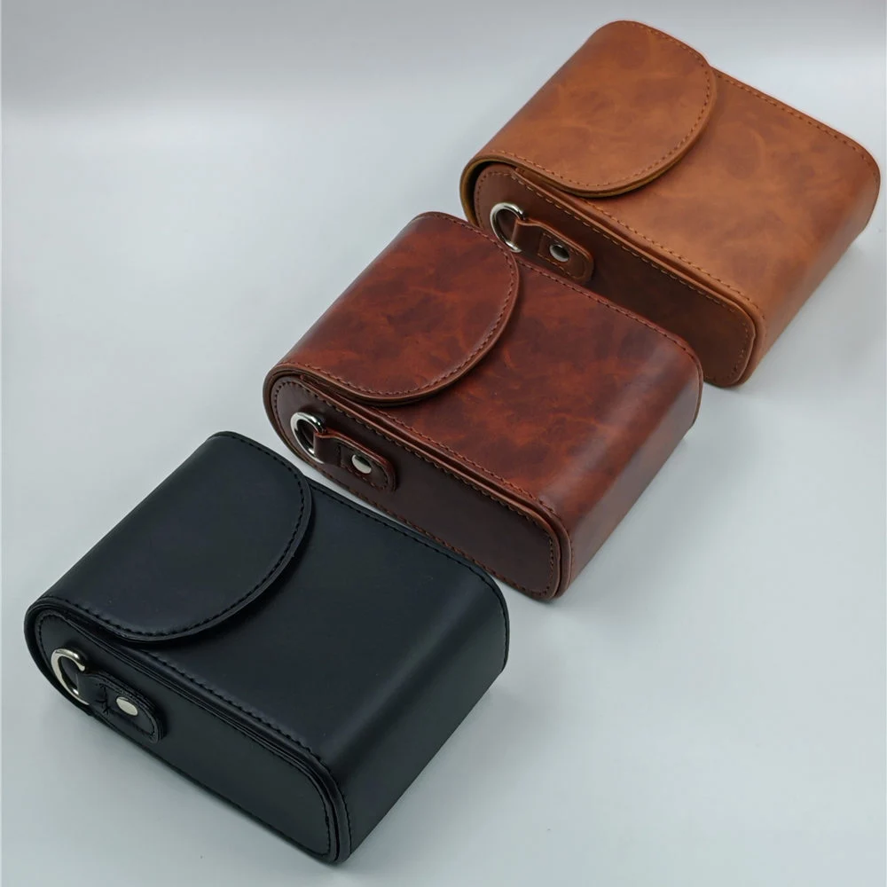 Camera Bag Case for Sony ZV1 ZV1F ZV1M2 RX100 HX90 HX80 Canon SX740HS SX730HS SX720HS SX710HS G7X2 G7X3 G9X Ricoh GR PU Leather