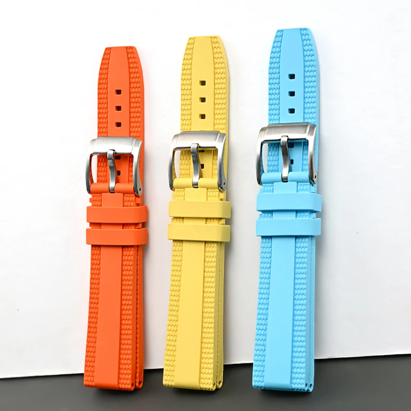 Original Fluororubber Watches Strap Waterproof Sports Watchband for Breitling Avengers Super Ocean Series Watches FKM Strap